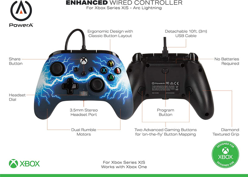 MANDO XBOX POWER A ENHANCED WIRED ARC LIGHTNING