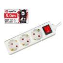TOMADA EXTENSÃO 3T INT 5M B 3680W 16A 250V