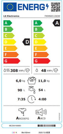 MÁQUINA DE LAVAR E SECAR ROUPA LG F4DR6011AGW 11/6KG