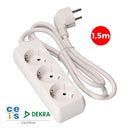 EXTENSÃO COM 3 TOMADAS T/TL 10/16A TIPO F 1,5M Ø3X1,5MM