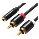 CABLE ESTÉREO VENTION VAB-R01-B100 JACK 3.5 HEMBRA - 2X RCA MACHO