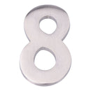 NUMERO 8 NIQUEL MATE 10CM FIXAÇÃO INVISIVEL EDM