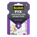 FITA DUPLA FACE PARA MONTAGEM DE ESPELHOS, 19MM X 1,5M, MAX 5 KG