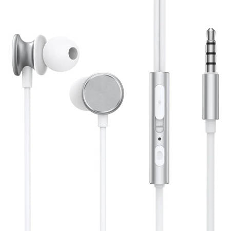 WIRED EARPHONES JR-EW03, HALF IN EAR (SILVER)