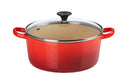 LE CREUSET - CAÇAROLA RED. C/ TAMPA CRISTAL 22 CEREJA 27001220602