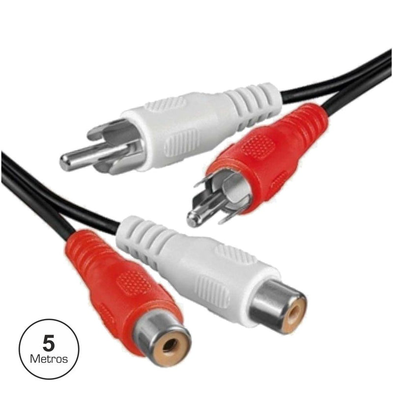 CABO 2-RCA MACHO  2-RCA FÊMEA 5M