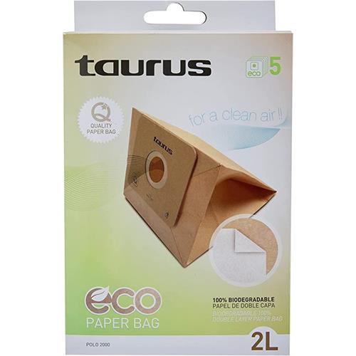 SACO ASPIRADOR TAURUS ECO PAPEL 2L