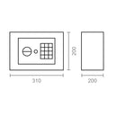 COFRE ELETRÓNICO CHAVE 31X20X20CM CFC1 NE 13383 MICEL