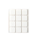 PACK 12 FELTROS ADESIVOS SINTETICOS BRANCOS 22X22MM PLASFIX INOFI