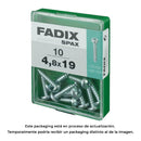 CAIXA M 10 UNID. PARAFUSO ROSCA CHAPA CR ZINCO 4,8X19MM FADIX