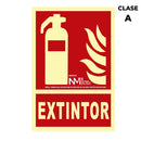 SINAL DE EXTINÇÃO ´´EXTINTOR´´ CLASSE A (PCV 1MM) 21X30CM NORMA