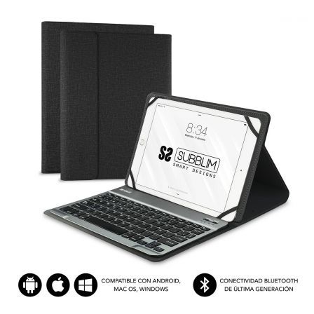 FUNDA CON TECLADO SUBBLIM KEYTAB PRO BLUETOOTH PARA TABLETS DE 10