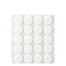 PACK 20 FELTROS ADESIVOS SINTETICOS BRANCOS, Ø17MM PLASFIX INOFIX
