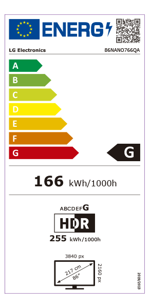 LG NanoCell 86NANO766QA TV 2,18 m (86") 4K Ultra HD Smart TV Wi-F