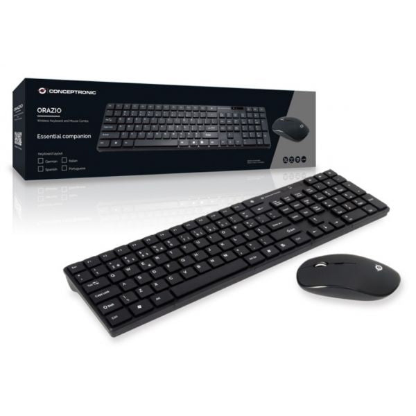 Conceptronic ORAZIO01PT teclado Rato incluído RF Wireless QWERTY
