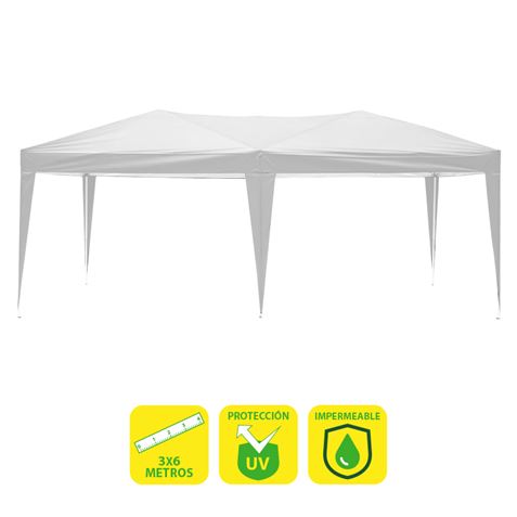 TENDA DOBRÁVEL EM AÇO 3X6M BRANCO