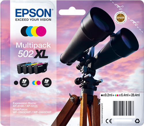 PACK 4 TINTEIROS EPSON 502XL