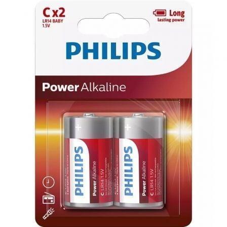Philips Power Alkaline Pilha LR14P2B/10