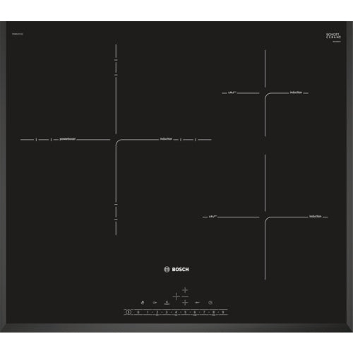 Bosch Serie 6 PID651FC1E placa Preto, Aço inoxidável Embutido Pla