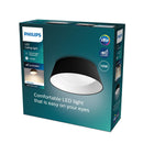 PLAFON INTERIOR LED 14 W 1.100 LM 3.000 K PRETO MOD. DAWN, Ø34 CM