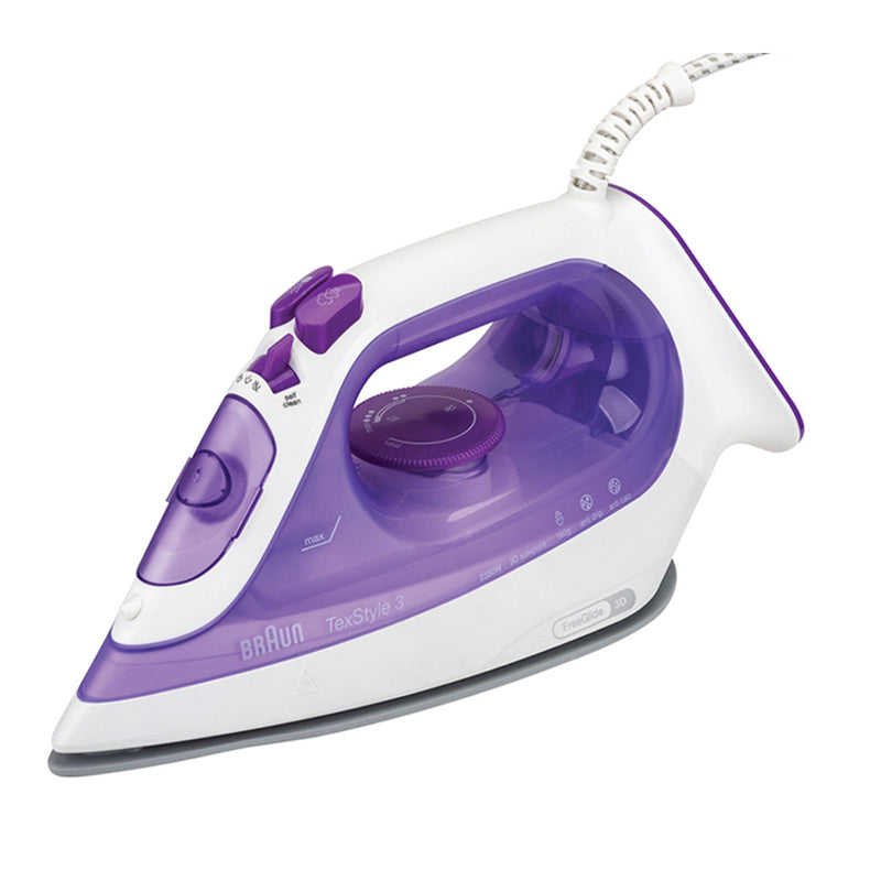 Braun TexStyle 3 Ferro a seco e a vapor 2350 W Roxo, Prateado, Br