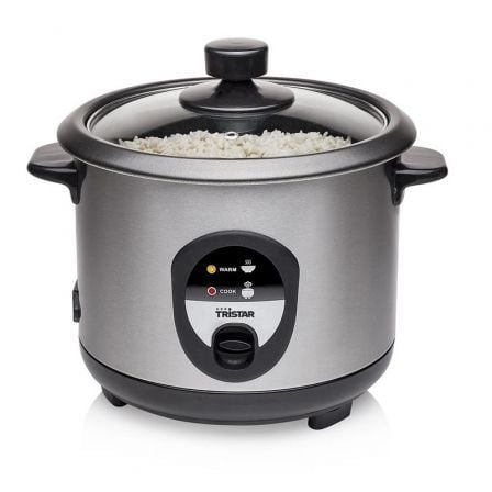 Tristar RK-6126 panela de arroz 1 l 400 W Preto, Aço inoxidável