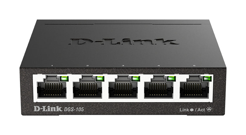 D-Link DGS-105 Não-gerido L2 Gigabit Ethernet (10/100/1000) Preto