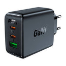 CARREGADOR ACEFAST A41 2XUSB-C + USB GAN 65W PRETO