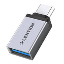 ADAPTADOR USB-C PARA USB 3.0 LENTION (PRATEADO)