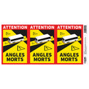 PACK 3 ADESIVOS ´´ANGLES MORTS´´ ÔNIBUS 17X25CM