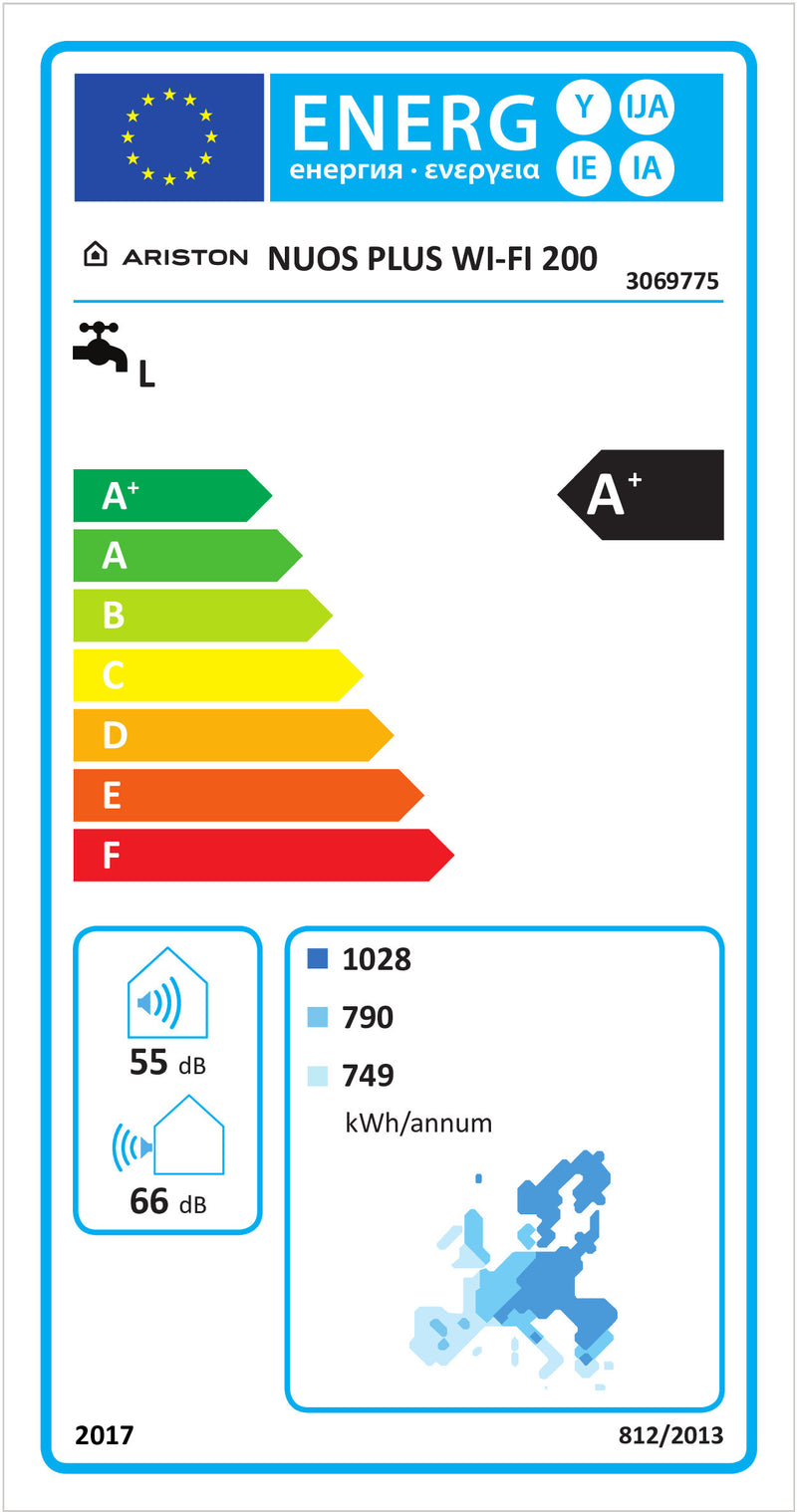 BOMBA DE CALOR ARISTON NUOS PLUS WIFI 200( 200 LITROS - 2500 W -