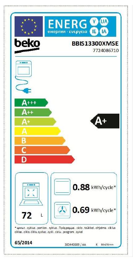 BEKO FORNO MULTIF VAPOR 9PROG VIDRO PRETO E INOX A+