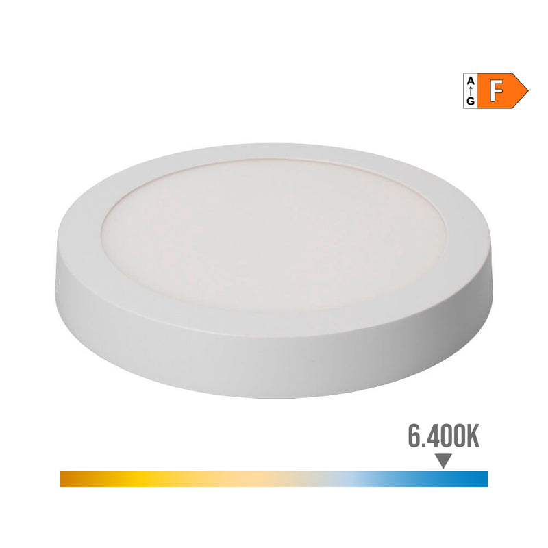 DOWNLIGHT LED SUPERFÍCIE REDONDO 20W 1500LM 6400K LUZ FRIA Ø22X3,