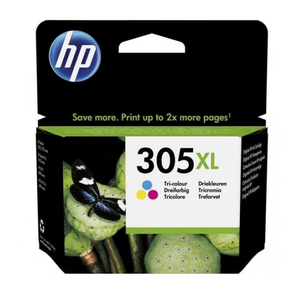 HP Tinteiro Original 305XL Tricolor de elevado rendimento