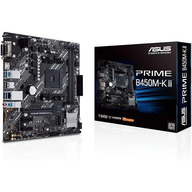 MOTHERBOARD ASUS AMD PRIME B450M-A II SKT AM4 4XDDR4 VGADVIHDMI M