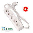 EXTENSÃO COM 5 TOMADAS T/TL 10/16A TIPO F 1,5M 3X1,5MM