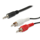 Equip 14709207 cabo de áudio 2,5 m 3.5mm 2 x RCA Preto
