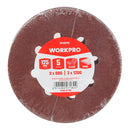 DISCO DE LIXA ADESIVO 125MM, CONJUNTO 5 UNIDADES. WORKPRO