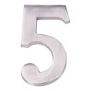 NUMERO 5 NIQUEL MATE 10CM FIXAÇÃO INVISIVEL EDM