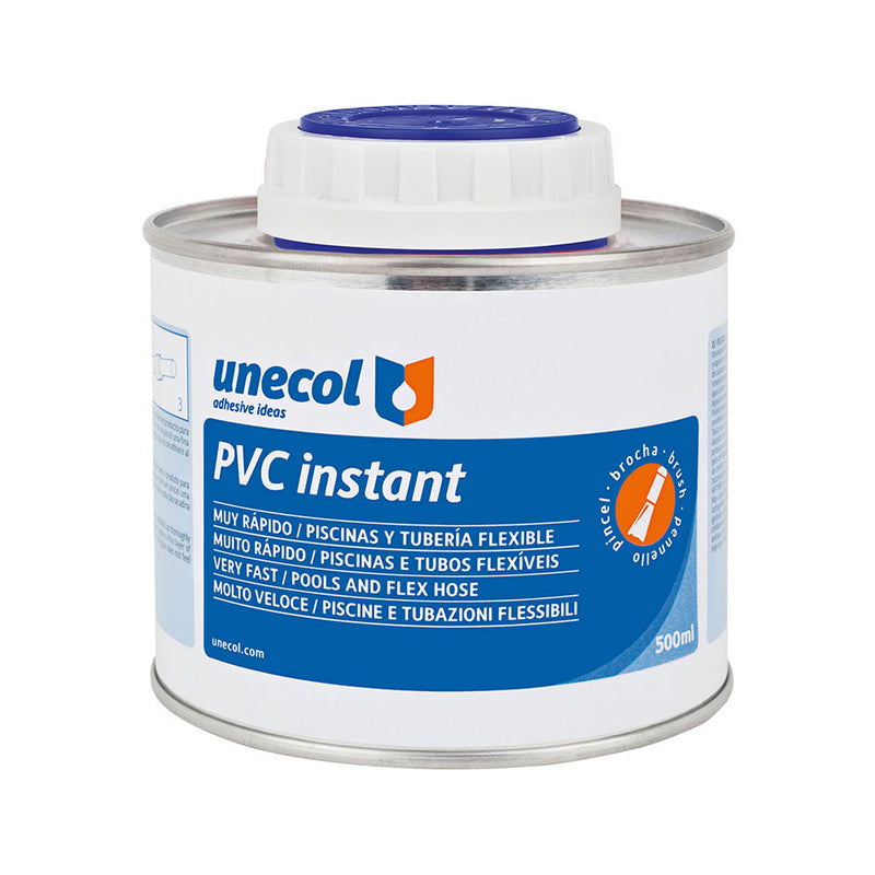 PVC INSTANT, EMBALAGEM METÁLICA 500ML COM PINCEL A2053 UNECOL