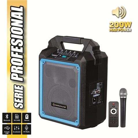 COLUNA PORTÁTIL COOLSOUND PRO 200 AUTOAMPLIFICADA BLUETOOTH 200W