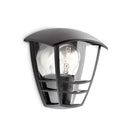 CANDEEIRO DE PAREDE EXTERIOR PLANO 1X60W PRETO MOD. CREEK PHILIPS