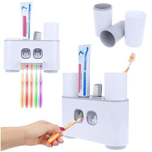 DISPENSADOR DE PASTA DE DENTES COM SUPORTE