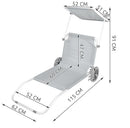 ESPREGUIÇADEIRA DOBRÁVEL COM RODAS CINZA