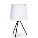 CANDEEIRO DE MESA EM METAL BRANCO