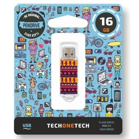 PEN DRIVE 16GB TECH ONE TECH TRIBAL QUESTIONS USB 2.0