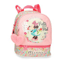 MOCHILA ESCOLAR DISNEY MINNIE FLORALS COM LANCHEIRA 28CM