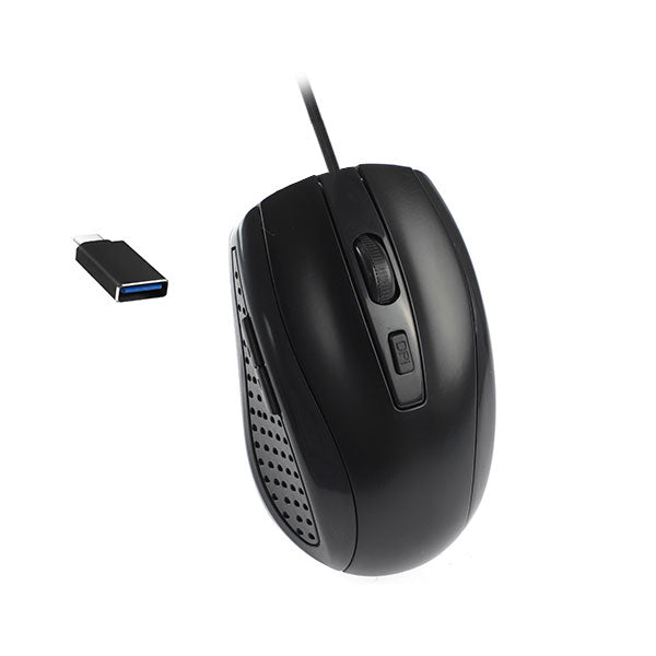 LIFETECH MOUSE BOW - USB CTYPE-C OPTICAL BLACK WIRED