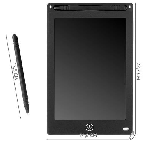 TABLET GRÁFICO P/A DESENHO 8,5" PRETO