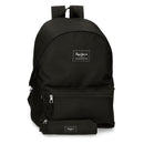MOCHILA ESCOLAR PEPE JEANS COM ESTOJO ARIS COLORFUL PRETA